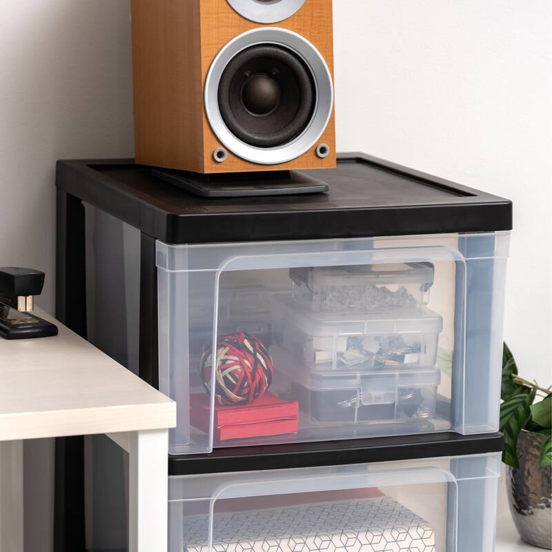 IRIS USA® Narrow Chest 70 Qt - Black - Set of 2