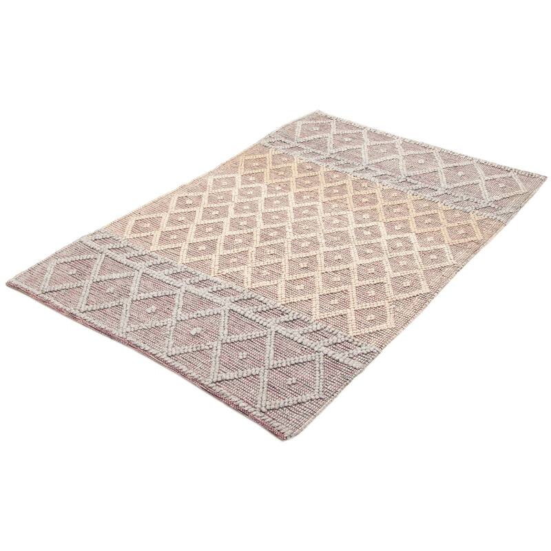 ECARPETGALLERY Braid weave Sienna Khaki Wool Rug - 5'0 x 7'11