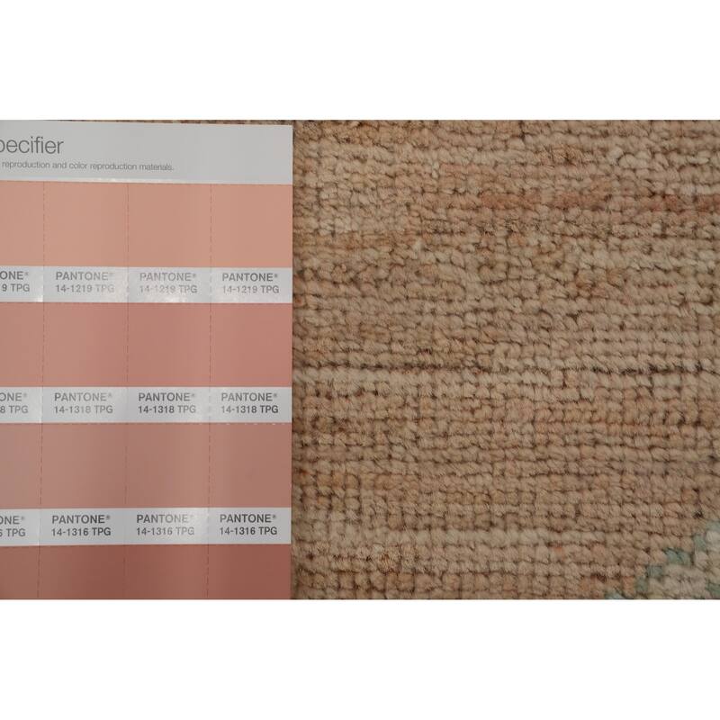 Hand Knotted Transitional Wool Orange Floral Area Rug - 15' 0'' X 12' 3''