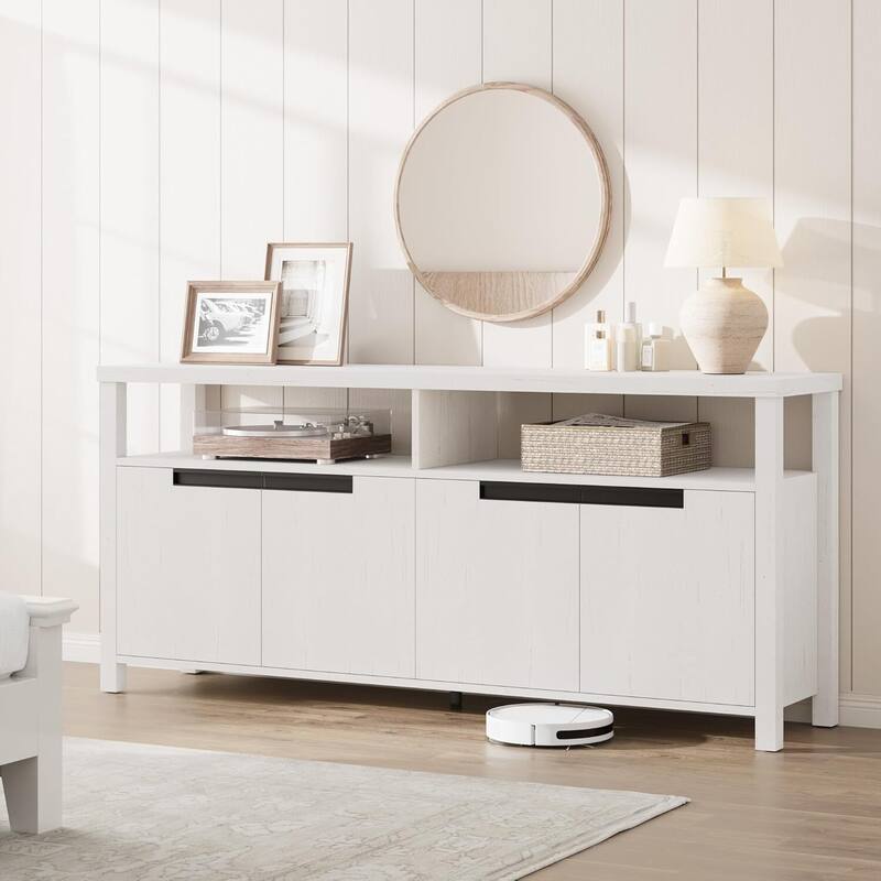 Boho TV Stand Entertainment Center for Living Room, Bedroom TVs up to 70 Inch - N/A