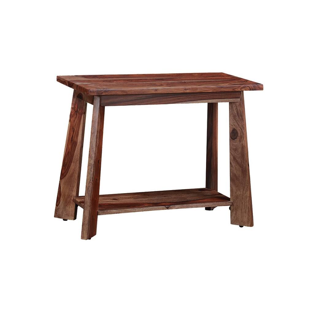 Porter Designs Kalispell Traditional Handmade Solid Wood Recliner Table, Harvest