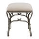 preview thumbnail 3 of 1, Uttermost Lismore 24" Wide Rustic Lodge Linen Upholstered Bench with