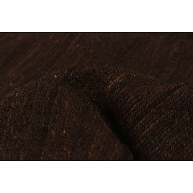 ECARPETGALLERY Flat-Weave Natural Brown Wool Tapestry Kilim - 4'10 x 6'7