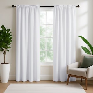Deconovo 2-Pack Thermal Room Darkening Rod Pocket Curtains