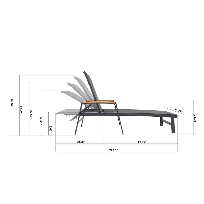 Oxton Outdoor Aluminum Chaise Lounge by Christopher Knight Home