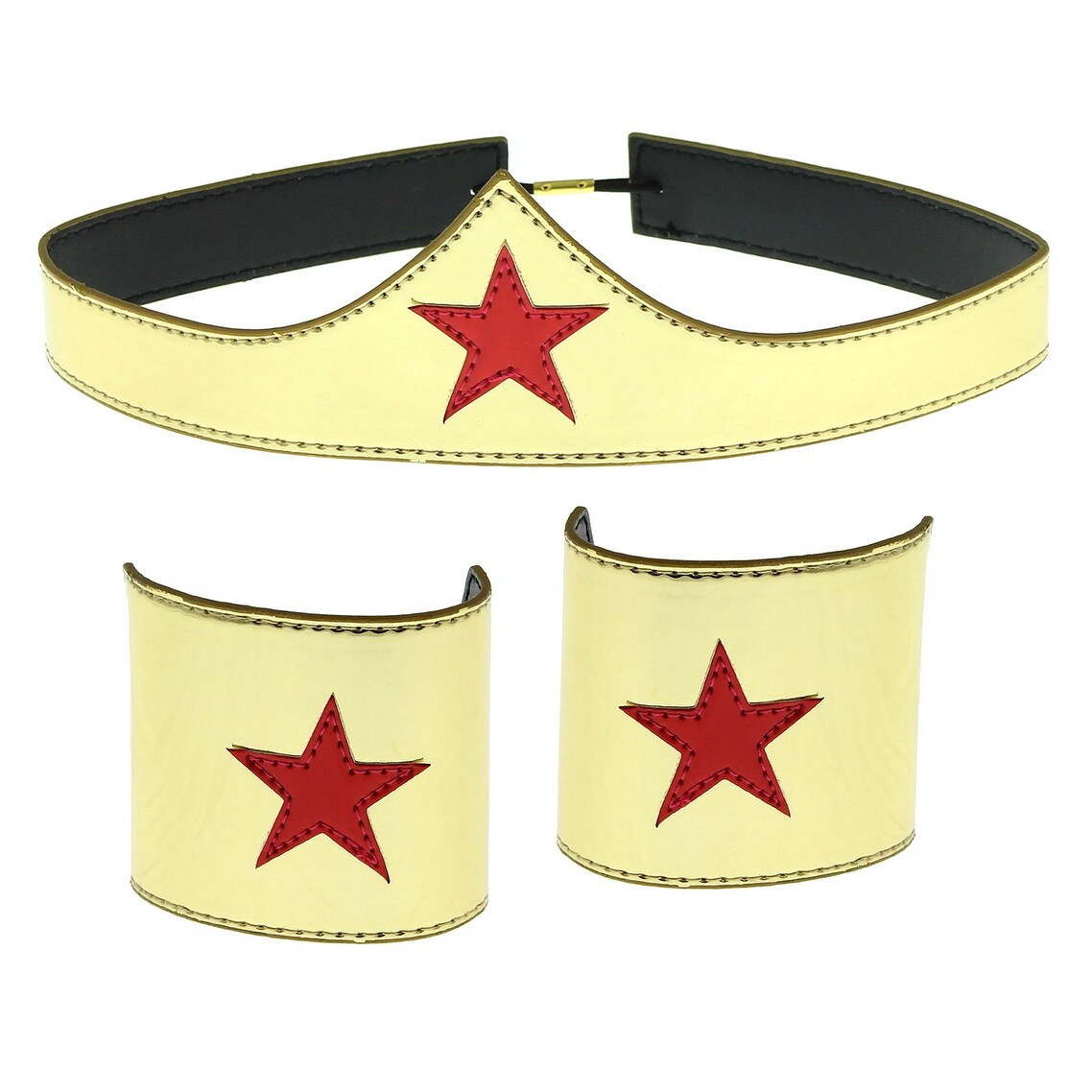 Shop Wonder Woman Cuff And Tiara Adult Cosplay Costume Set Overstock 21547439