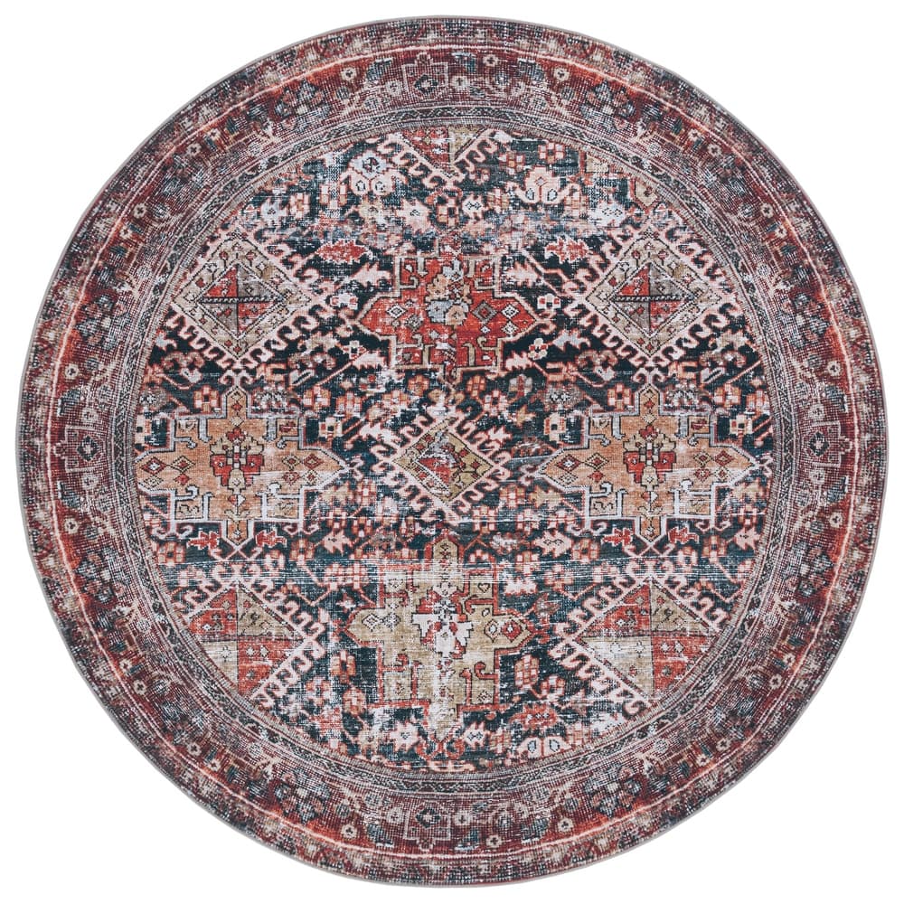 SAFAVIEH Tucson Machine Washable Slip Resistant Eldora Traditional Rug