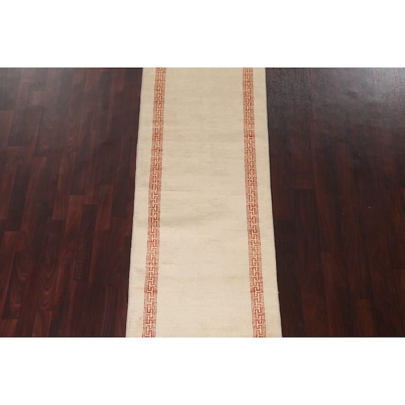 Gabbeh Kashkoli Runner Rug Wool Hand-knotted Oriental Hallway Carpet - 2'8" x 8'9"
