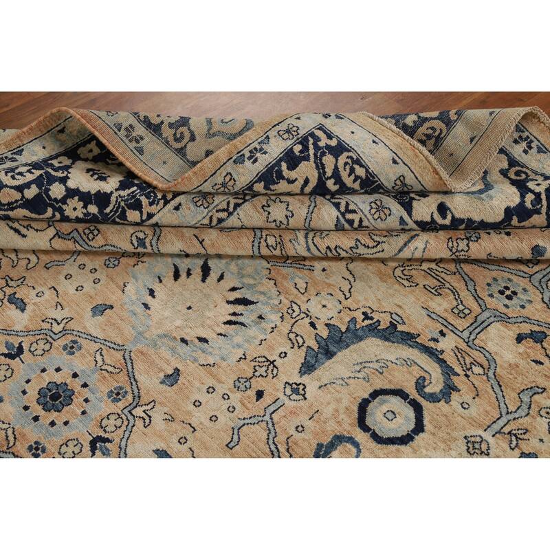 Hand Knotted Oriental 100% Wool Carpet Transitional All-Over Oranges & Rust Oushak Area Rug - 12' 1'' X 9' 1''