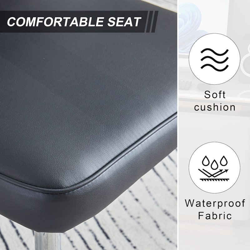 Modern Minimalist Dining Chairs with Comfortable Cushions and Stylish Metal Legs, Ideal for Various Rooms