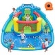 preview thumbnail 1 of 8, Gymax Inflatable Water Slide Park w/Double Slides Splash Pool 860W - Multi-colored Multi-colored - Kids