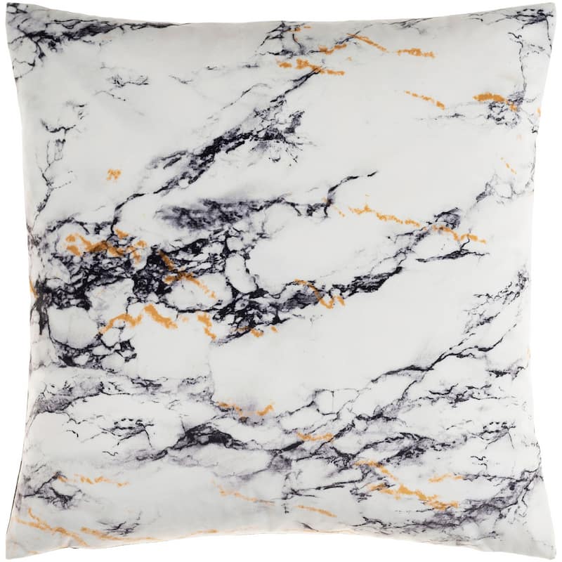 Artistic Weavers Chelsie Modern Marble Velvet Throw Pillow - 20"H x 20"W - Cover Only