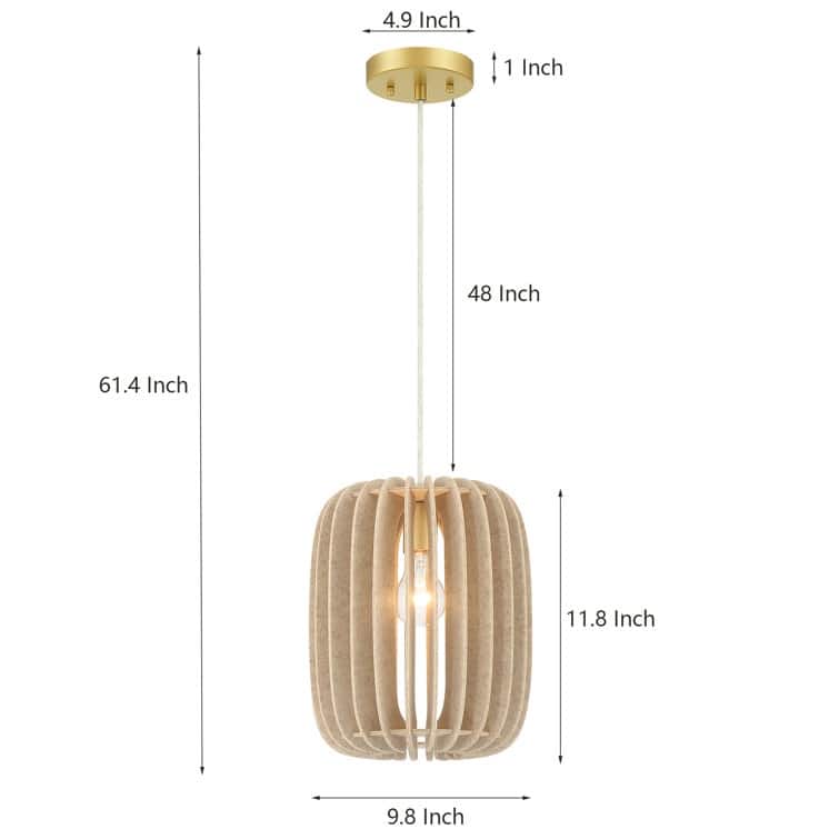 Acroma 1-Light Felt Halo Pendant