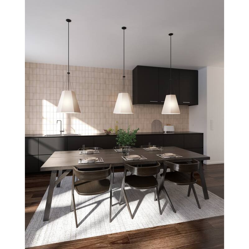 Alora Lighting PD545622WL Manila 3 Light 23" Wide Pendant with Linen