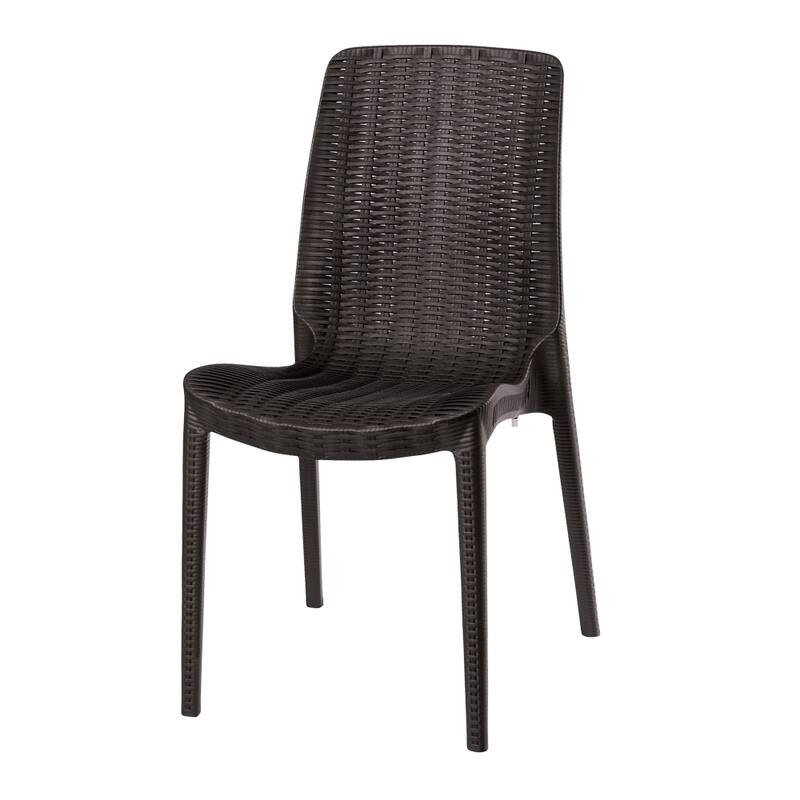 Rue Resin Stackable All-Weather Patio Dining Chairs, Set of 4