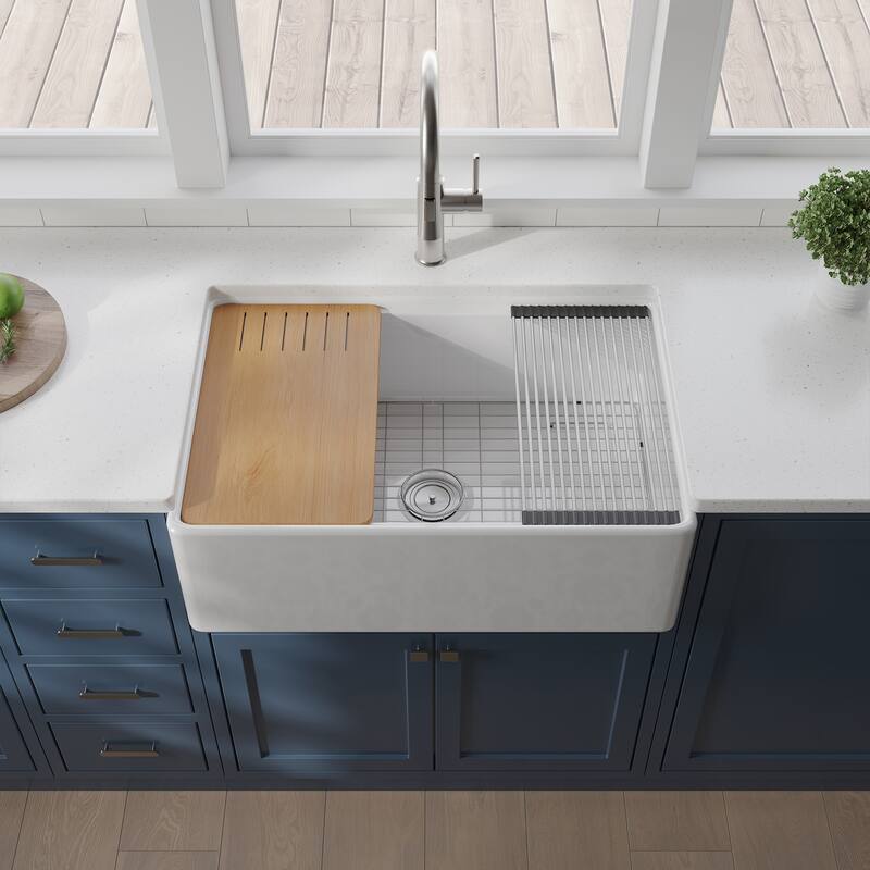 Workstation Farmhouse Kitchen Sink With Accessories
