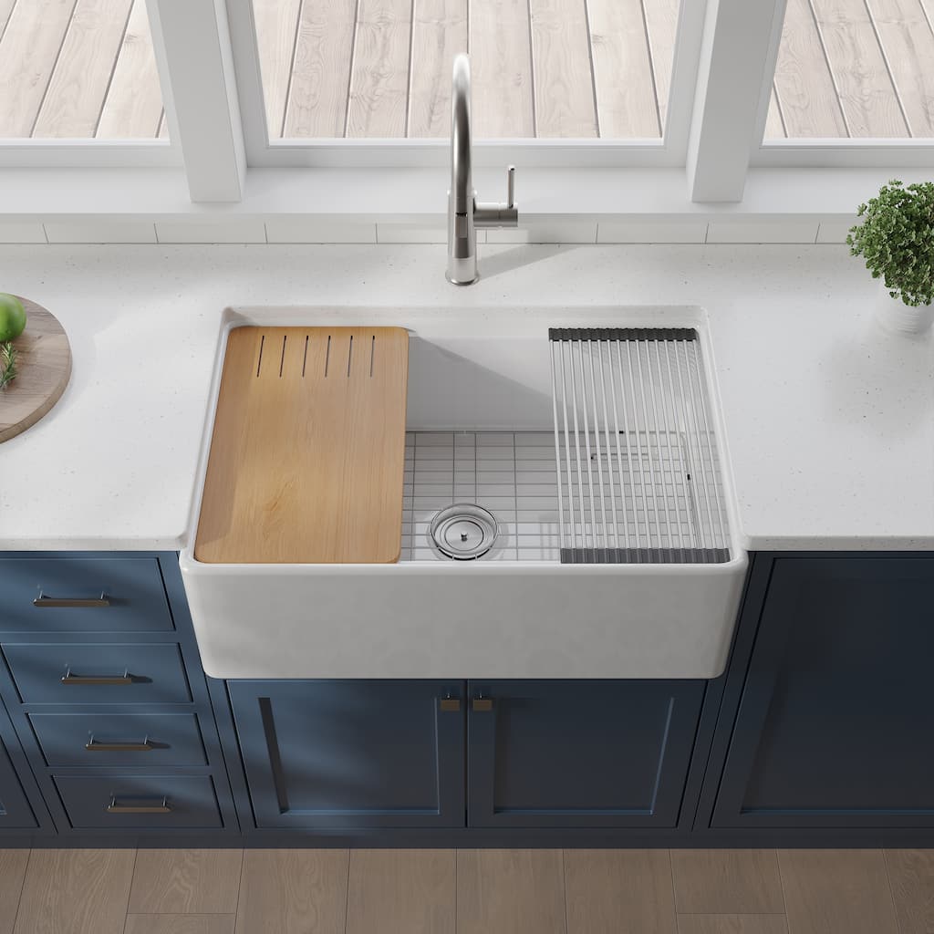 Workstation Farmhouse Kitchen Sink With Accessories