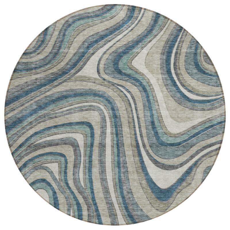 HomeRoots Abstract Transitional Rectangle Outdoor Rug