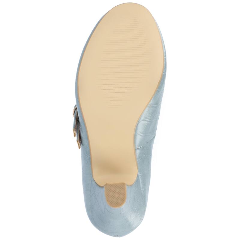 Journee Women's Windy Medium and Wide Width Pumps - Medium - Blue - 10