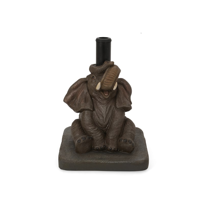 Finchley Elephant Umbrella Base by Christopher Knight Home - 13.50" W x 13.50" L x 18.00" H - Gray