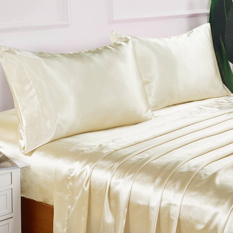 Remembrance Satin 4-piece Bed Sheet Set