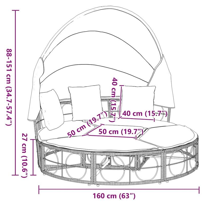 Modular Outdoor Lounge Bed Set