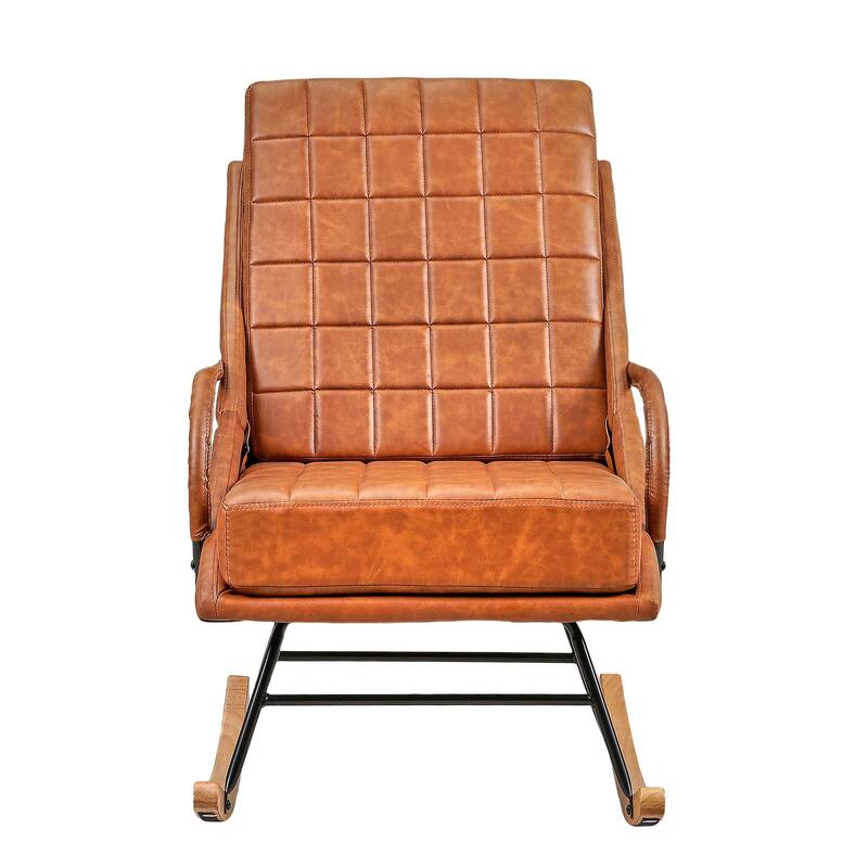 Javlergo Nursery Rocking Chair Upholstered Modern Rocking chair with Wingback & Armrest Tall Back Accent Glider Rocker Chairs