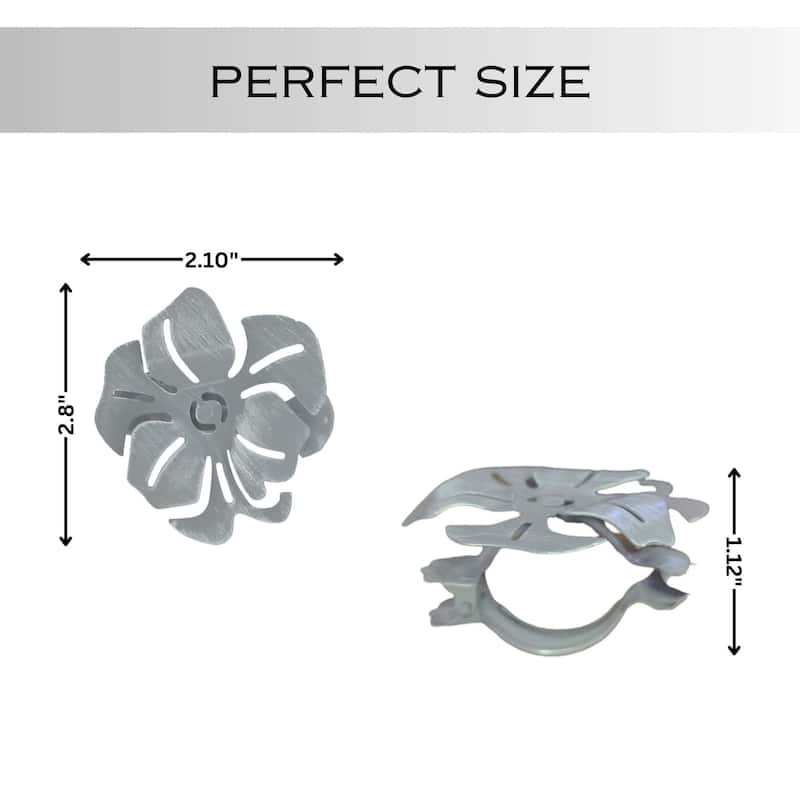 Evideco Metal Clip Big Size Poppy Set of 2 - 2.10"L x 2.8"W x 1.12"D