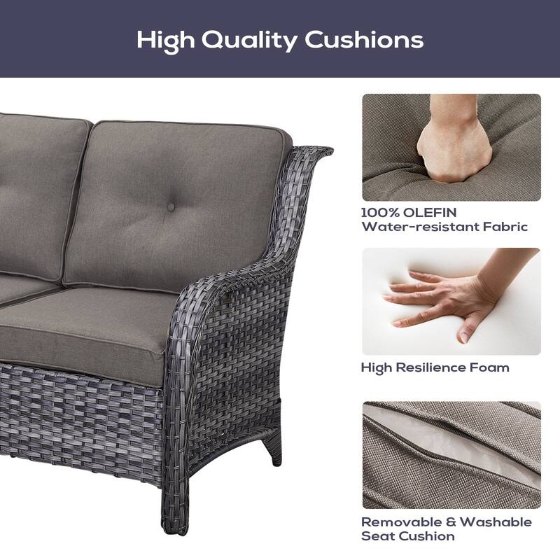 Outdoor Conversation Sets 2 Sectional Sofa Furniture