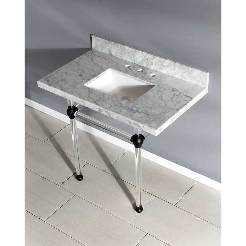 Kingston Brass Templeton 36" Rectangular Marble Wall Mounted Bathroom