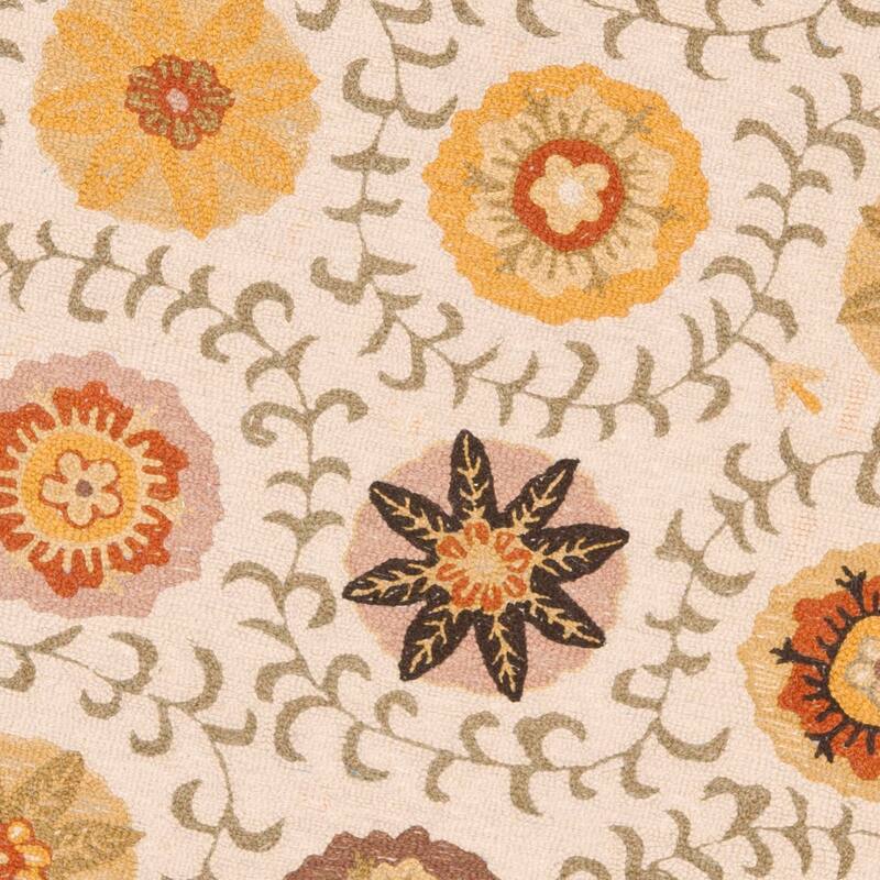 SAFAVIEH Handmade Blossom Euna Modern Floral Wool Rug