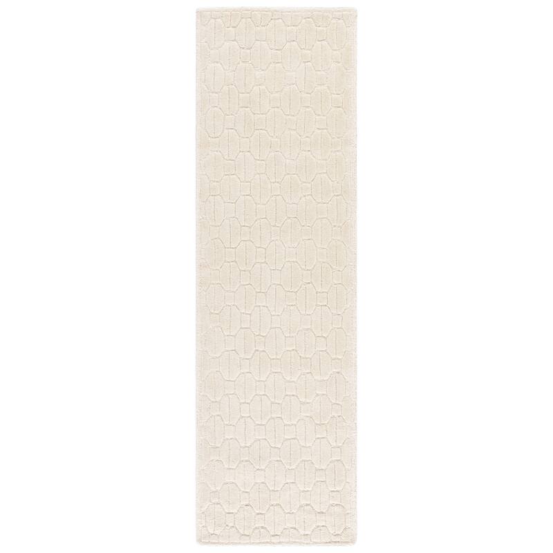 SAFAVIEH Handmade Fifth Avenue Hannele Contemporary Wool Rug - 2'3" x 8' Runner - Ivory