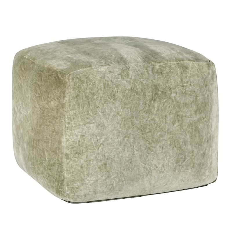 Villa by Classic Home Heirloom 18" Velvet Pouf
