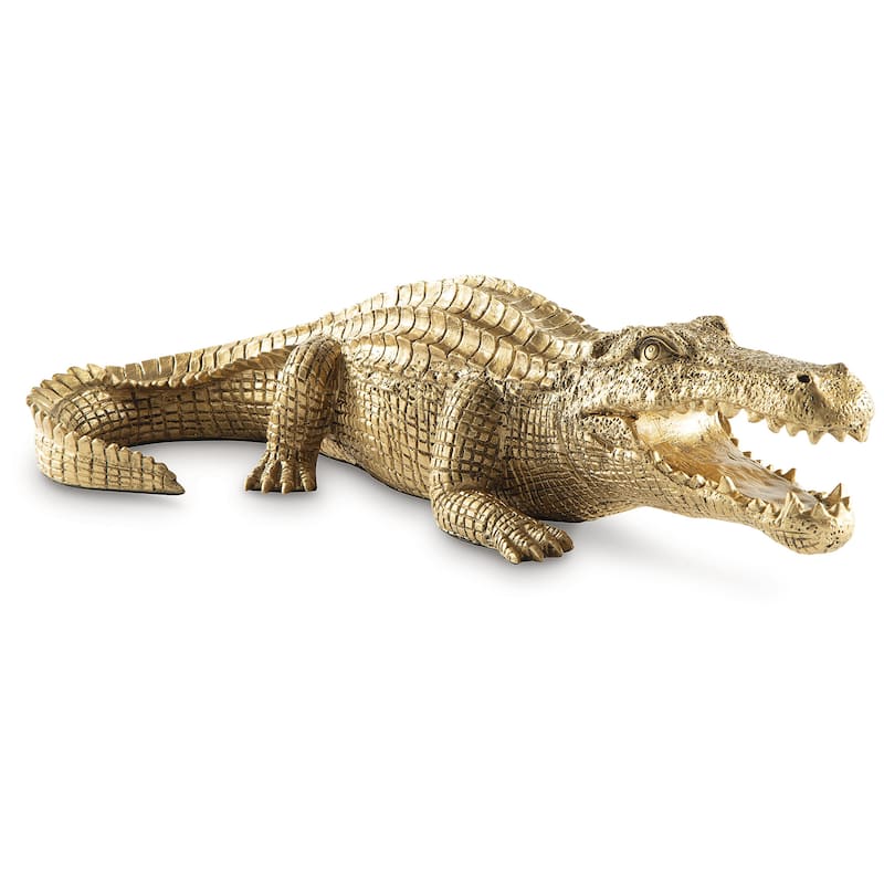 Signature Design by Ashley Lauretman Antique Gold Finish Sculpture - 22.88" W x 10.5" D x 6" H
