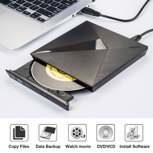 Shop External Cd Drive Agptek Usb 3 0 External Cd Dvd Drive For
