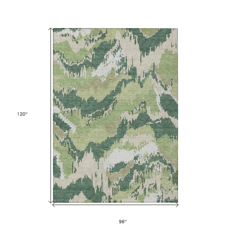 HomeRoots Abstract Transitional Rectangle Outdoor Rug