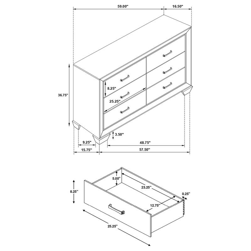 Harrison 6-drawer Dresser