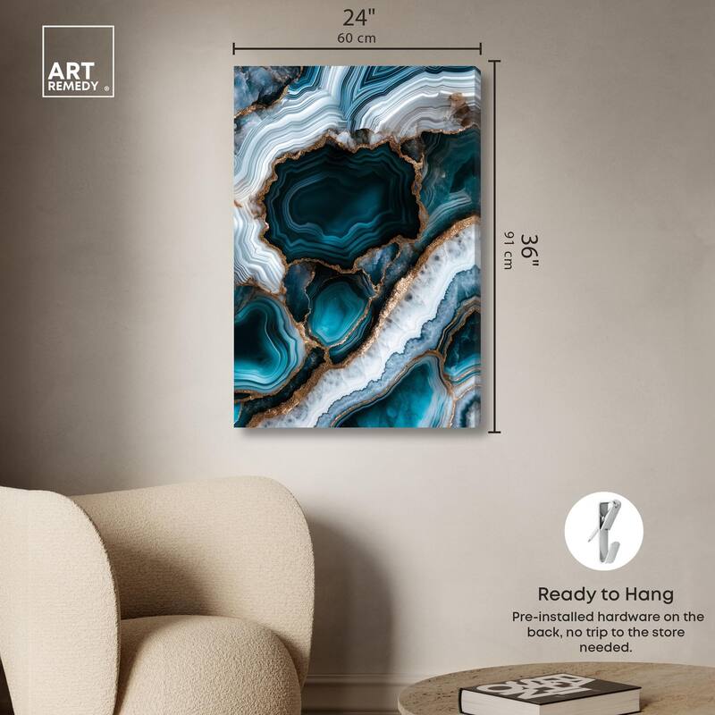 Teal Tectonic I Canvas by Art Remedy, Gallery Wrapped