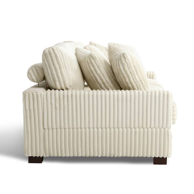 118.3" W Upholstered Sectional Modular Sofa with Pillows