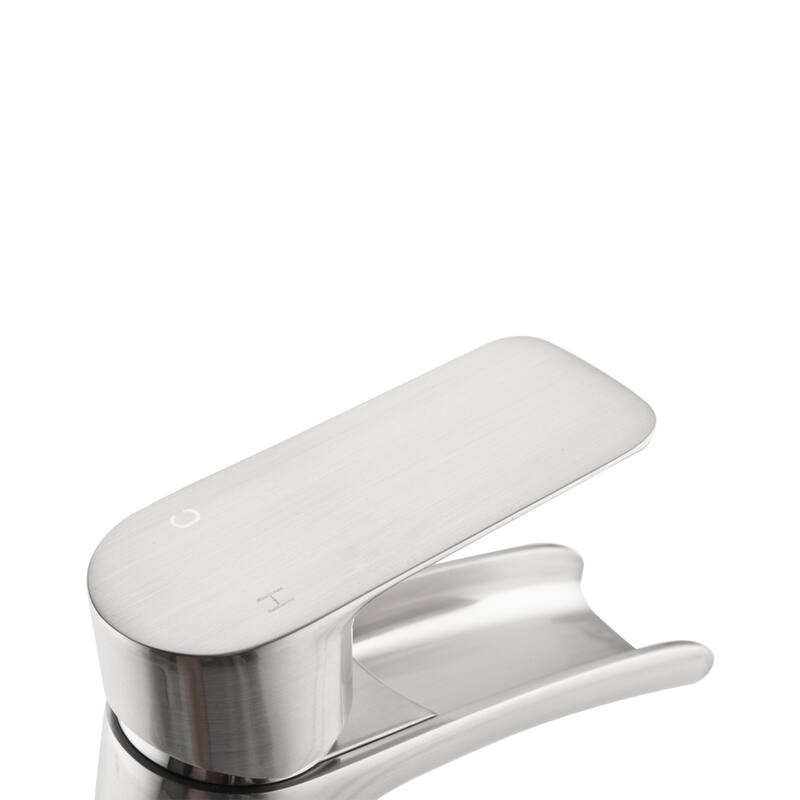Waterfall Bathroom Faucet Single Handle Bathroom Sink Faucets 1 or 3 Hole Solid Vanity Faucet with Deck Plate & Overflow Pop