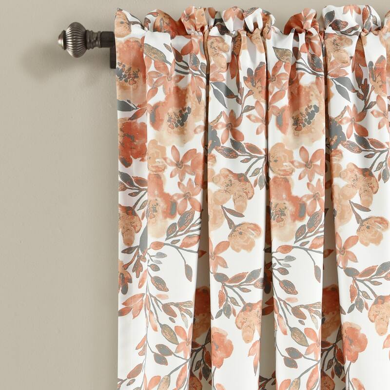 Porch & Den Elcaro Floral Room Darkening Curtain Panel Pair