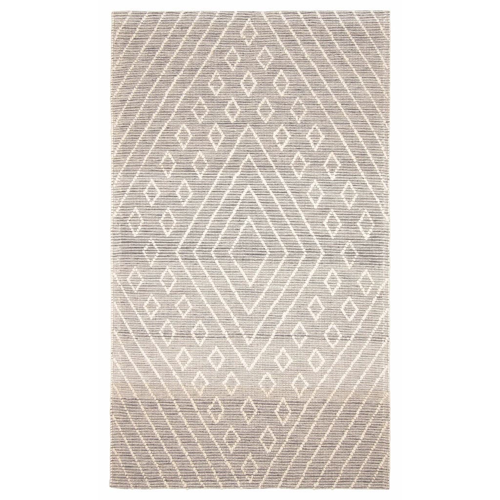 ECARPETGALLERY Braid weave Sienna Grey Wool Rug - 5'0 x 8'5