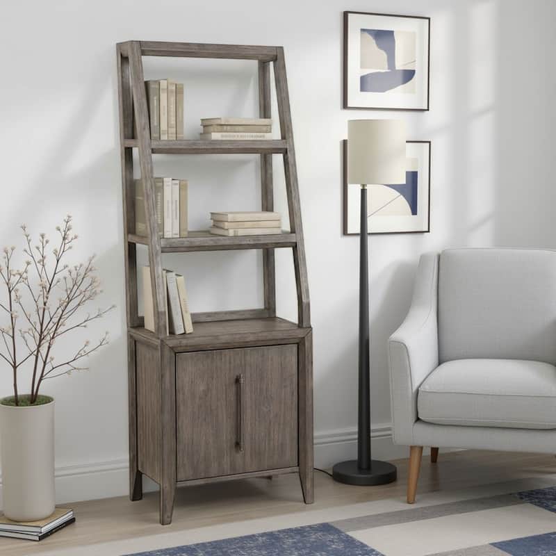 Bridgevine Home Avana Universal Bookshelf Pier, No Assembly Required, Smoky Greige Finish