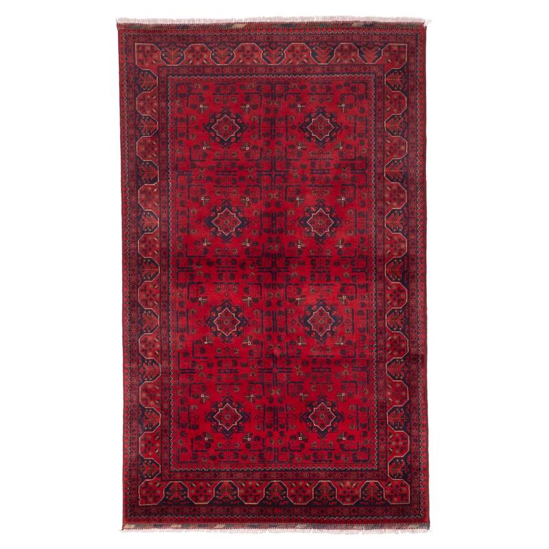 ECARPETGALLERY Hand-knotted Finest Khal Mohammadi Red Wool Rug - 3'11 x 6'7