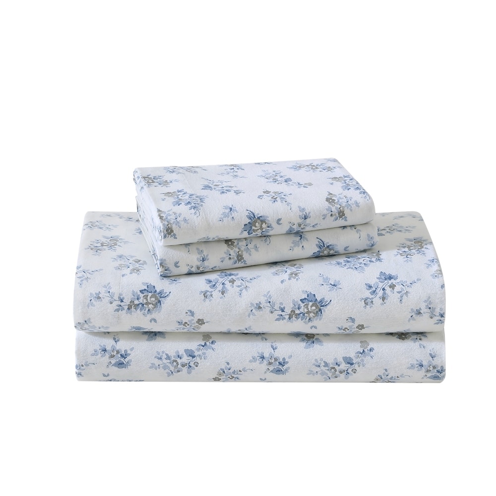 Laura Ashley Printed Cotton Flannel Sheet Set