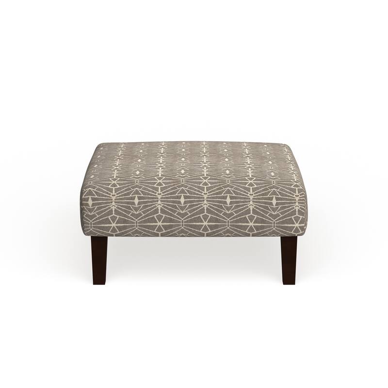 Cara Contemporary Taupe Fabric Cocktail Ottoman by Furniture of America