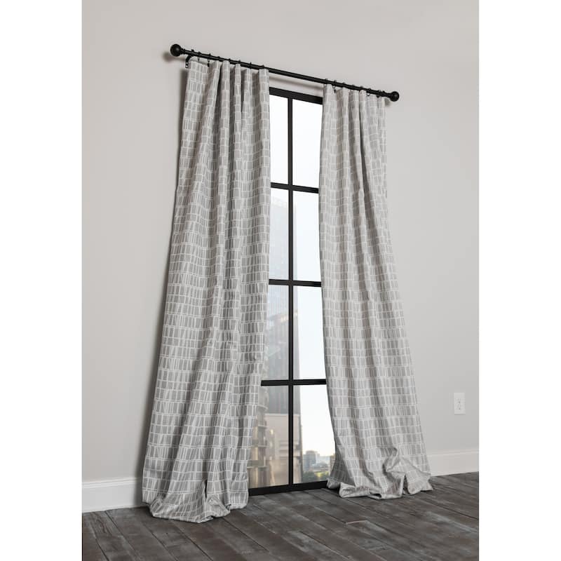 -Patrice Blackout Thermal Rod Pocket Curtain Single Panel, 52 by 63-Inch, Gray