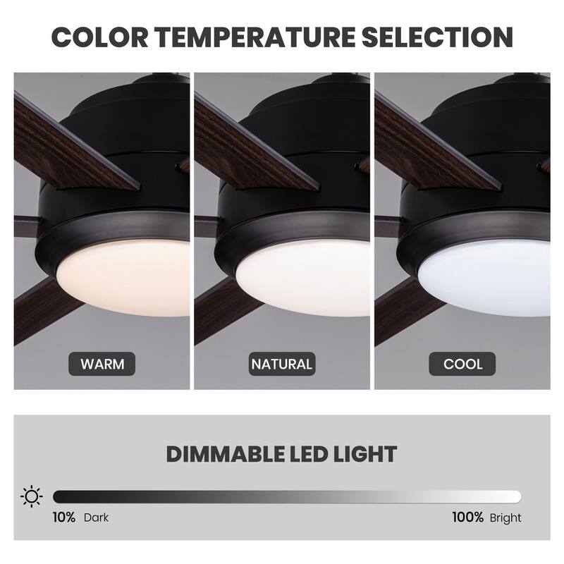 84" Ceiling Fan with Light Black Indoor/Outdoor Ceiling Fan for Living Room Large Dimmable Ceiling Fan with Remote APP Control