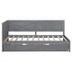 preview thumbnail 12 of 13, Twin Platform Daybed with Trundle, Wood Daybed Grey