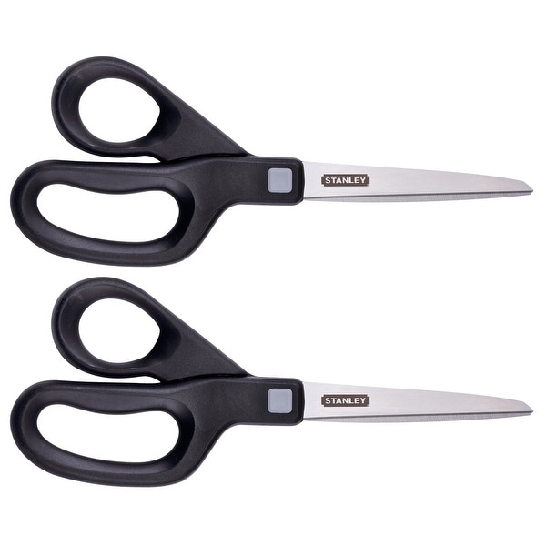 Stanley 8 Inch All-Purpose Scissor, 2 Pack, Black. Opens flyout.